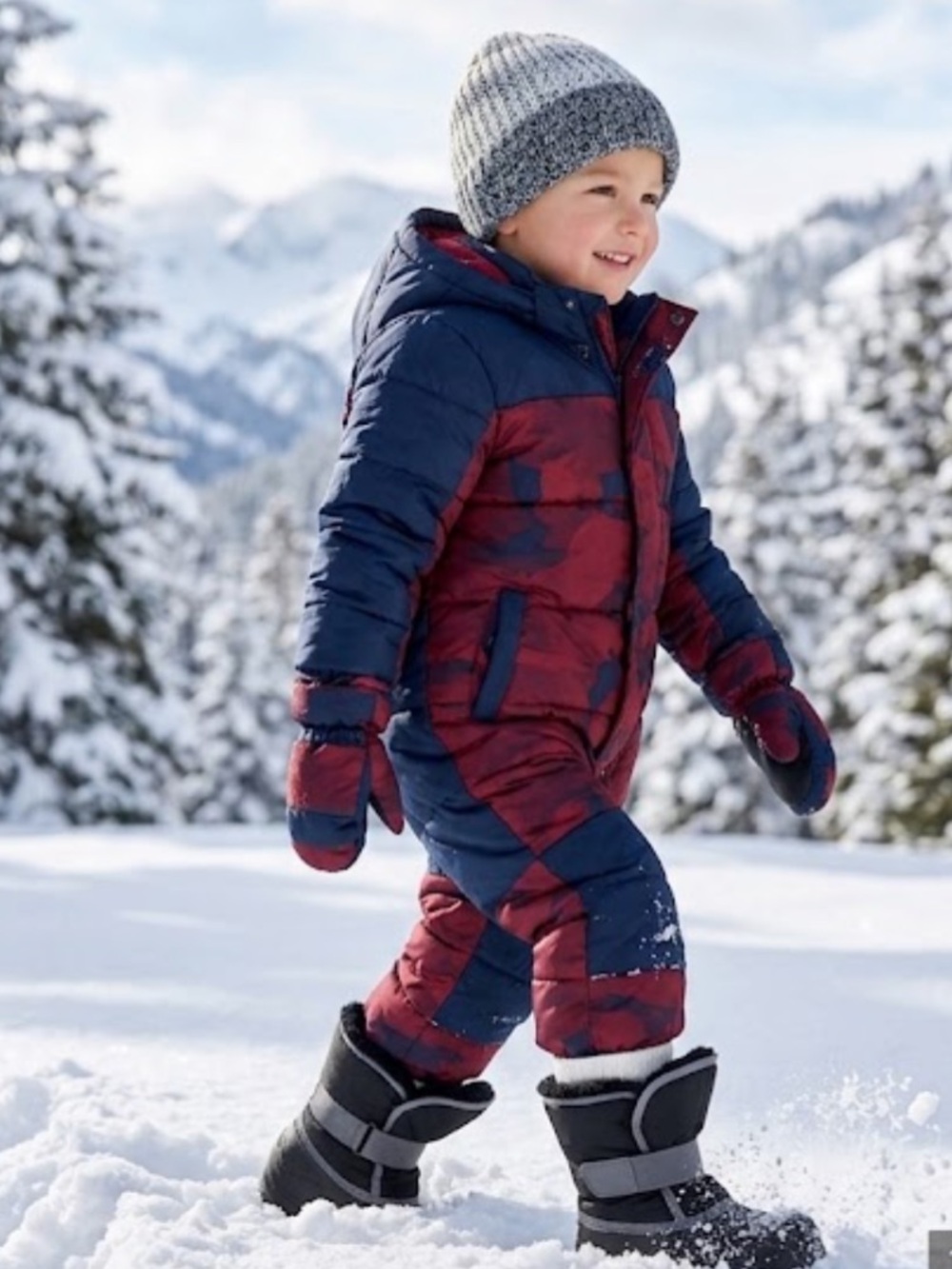 Kids Black Winter Snow Boots - Cozy Waterproof Cold-Weather Boot